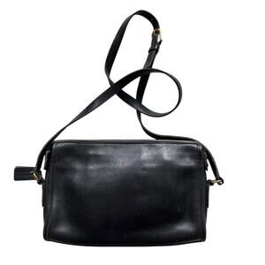 Vintage Coach Taylor Zip 9944 Black Leather Crossbody Shoulder Bag Purse USA